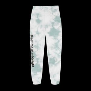 TAYLOR SWIFT NEW MIDNIGHTS MERCH GREEN TYE DYE SWEATPANTS MEDIUM